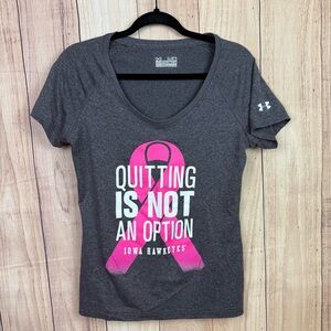 Under Armour Gray and Pink Women's Breast Cancer Awareness Top